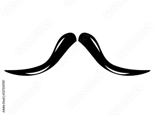 Hand drawn sketch of mustaches . Men mustache on a white