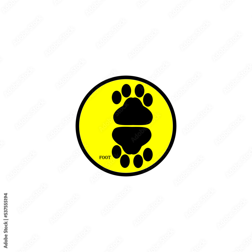Fototapeta premium animal shoe sole icon image illustration vector design foot