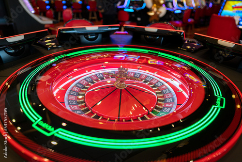 Foto Electronic roulette in Casino, Gaming table