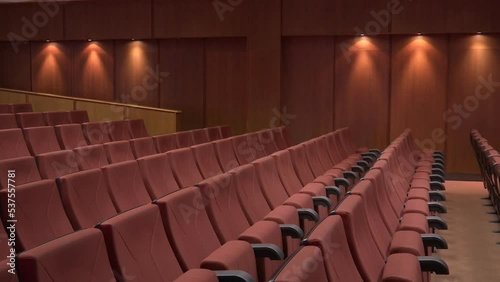 Wallpaper Mural Cinema hall with no people and empty red seats. Torontodigital.ca
