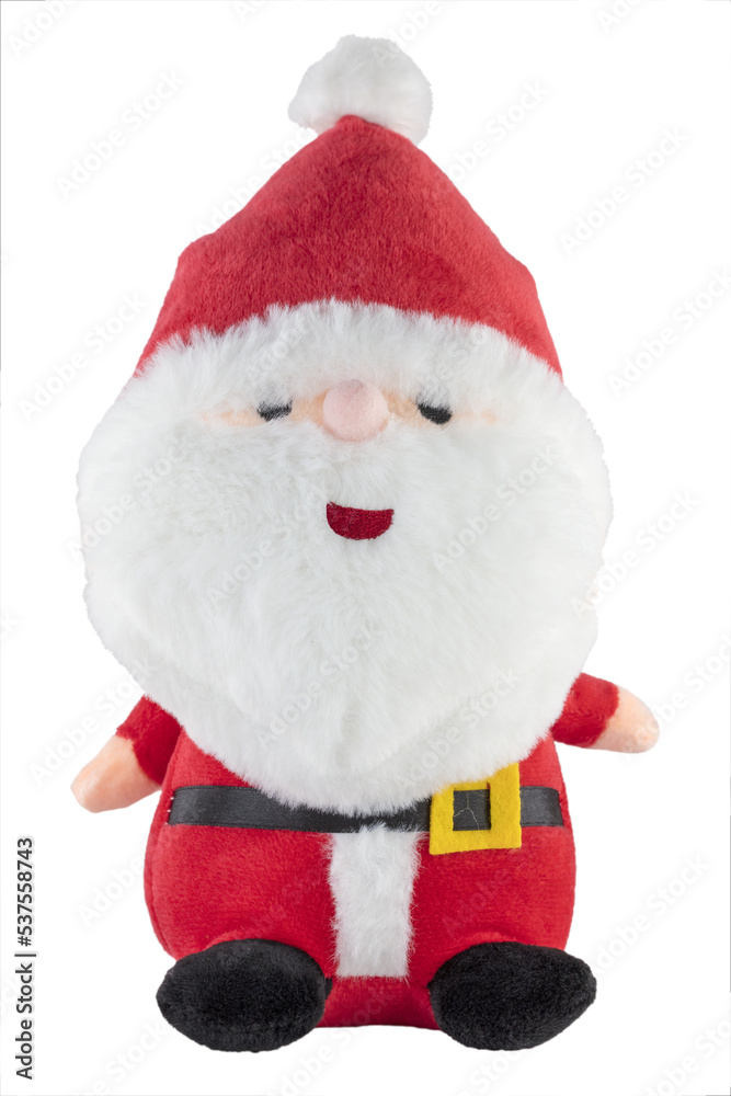 An isolated generic no brand cute Christmas Santa Claus doll soft toy  with the transparent png background	