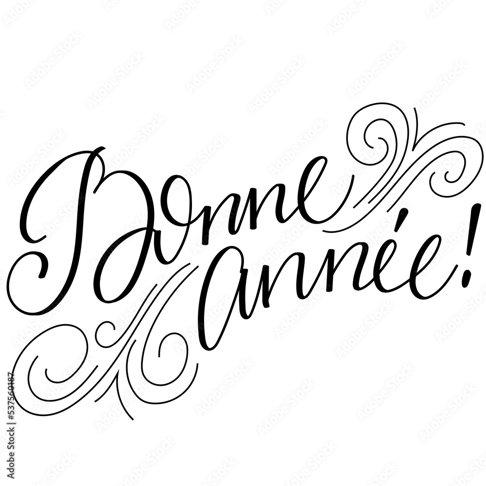 Obraz premium Hand drawn french lettering 