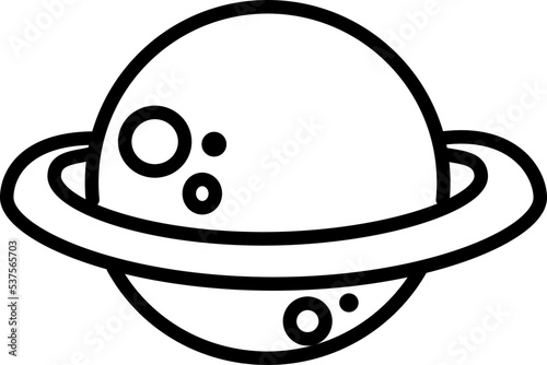 Planet black vector icon. simple glyph character.
