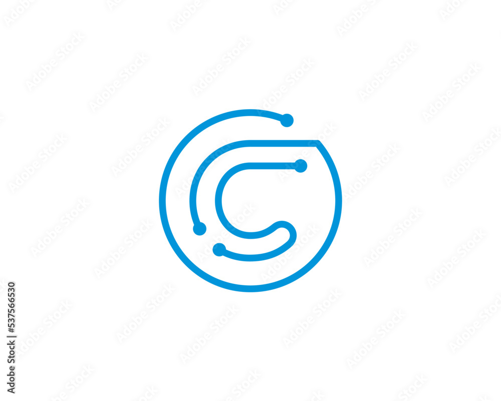 Circle Digital Technology Letter C Logo Icon 001 Circle Digital Technology Letter C Logo Icon 001