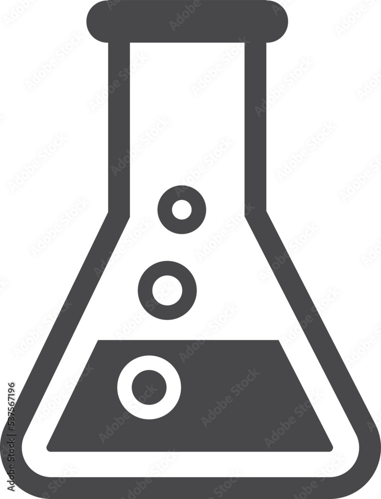 Chemistry icon. Glass flask with fluid. Chemical reaction Chemistry icon. Glass flask with fluid. Chemical reaction