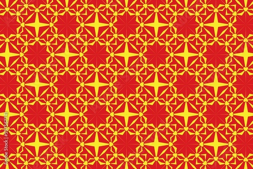 Geometric pattern in the colors of the national flag of North Macedonia. The colors of North Macedonia.