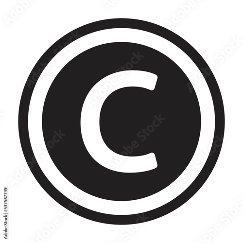 Copyright Icon Style . publication icon.