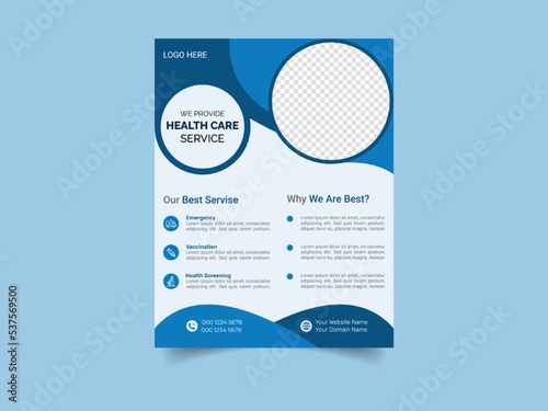  Creative medical Flyer template design.