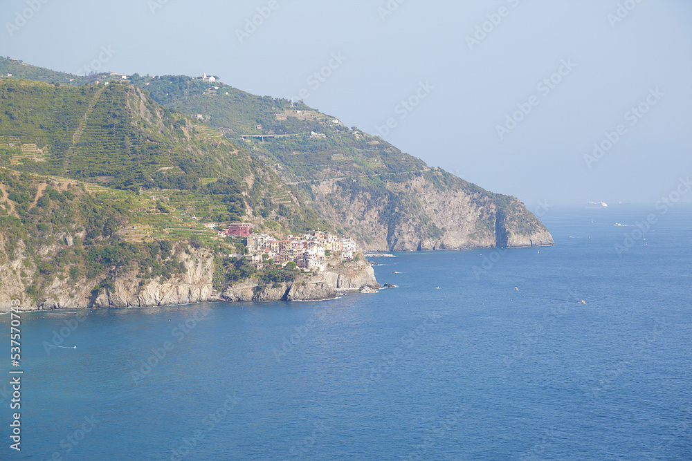 View of the Cinque Terre National Park, Liguria, Italy, Europe.