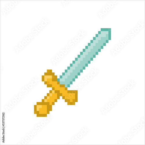 art illustration draw artwork pixel character icon symbol design concept set of sword warrior