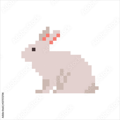 art illustration draw artwork pixel character icon symbol design pattern animal concept set of rabbit bunny