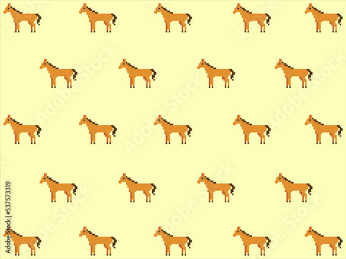 art illustration draw artwork background pixel character icon symbol design pattern concept set of horse animal © Aflian