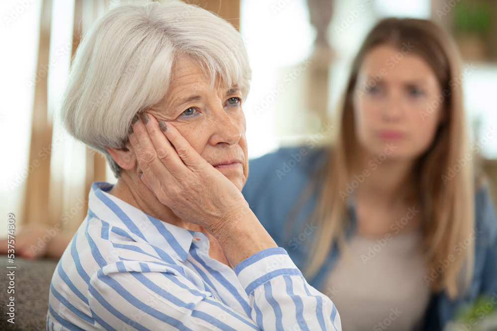 angry mom and her adult daughter quarrel at home angry mom and her adult daughter quarrel at home