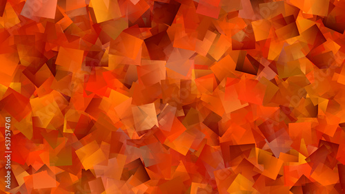 czerwone i pomarańczowe rozsypane kwadraty w abstrakcji