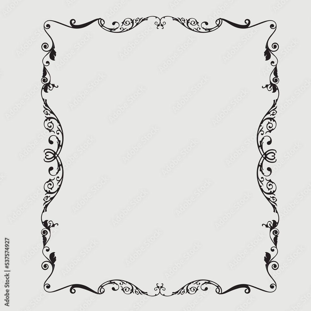 Frame, in the style of an ornament, Vector illustration eps 10, Art. Frame, in the style of an ornament, Vector illustration eps 10, Art.