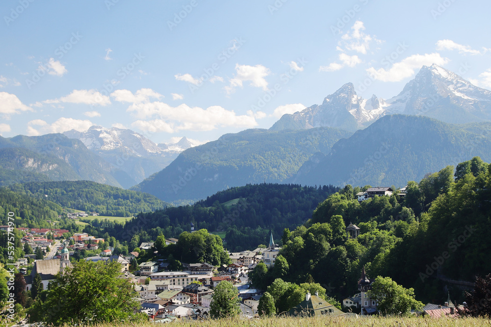 The panorama of Berchtesgaden, Koenigsee region, Germany