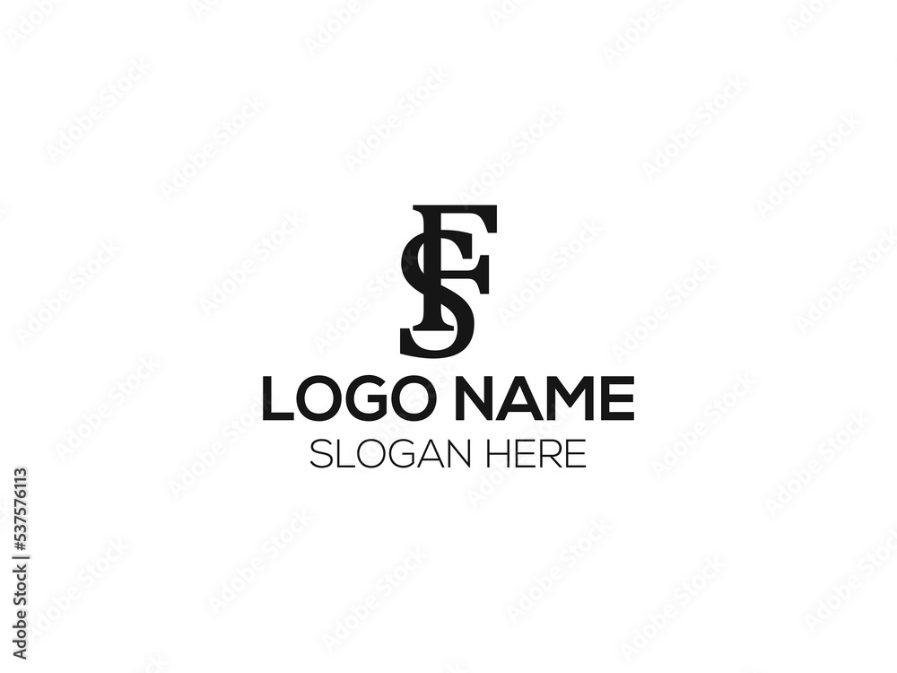 SF monogram logo design SF monogram logo design