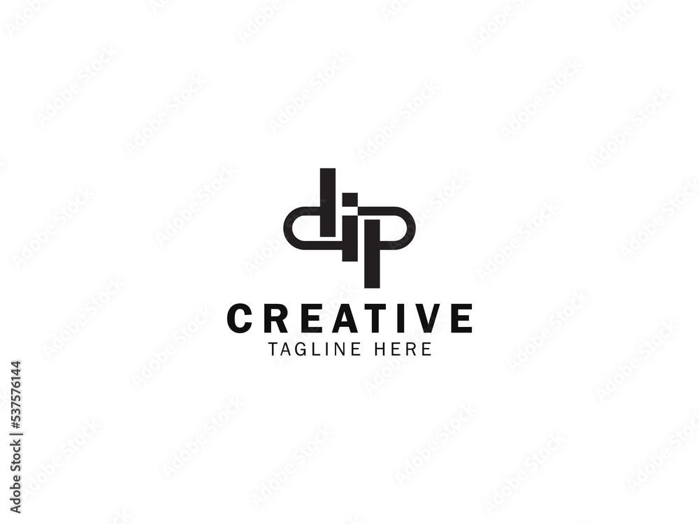 dip letter monogram logo