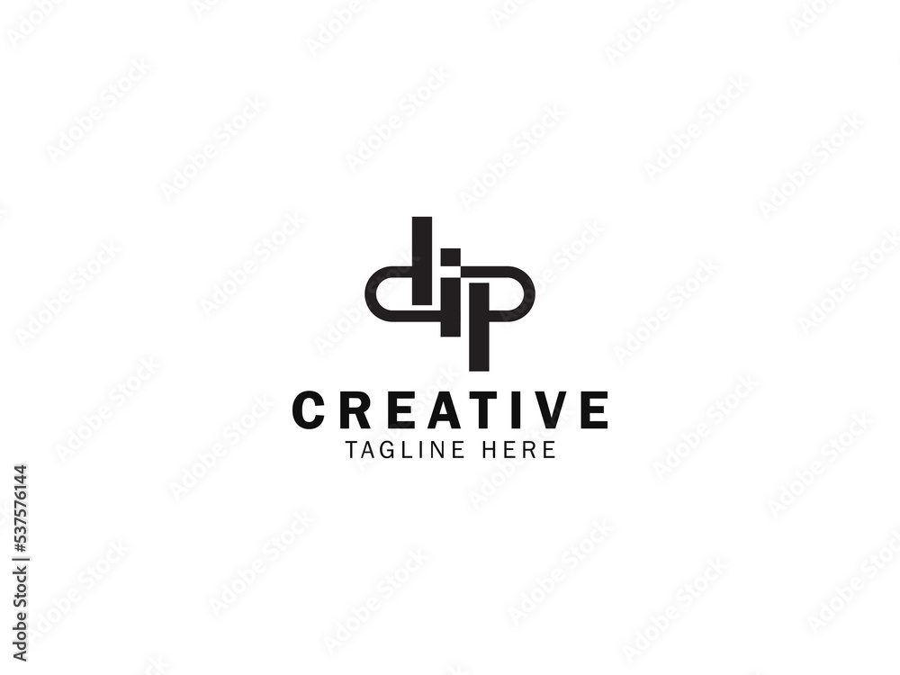 Obraz premium dip letter monogram logo