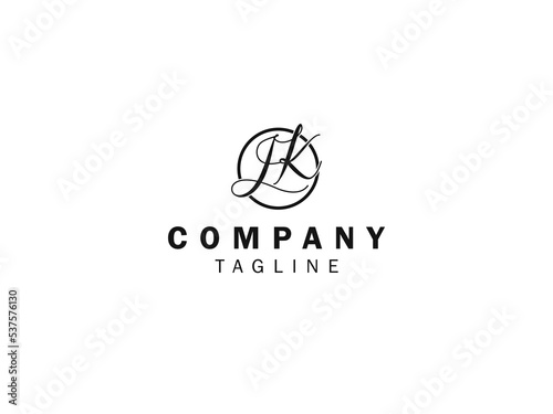 IK monogram logo design 