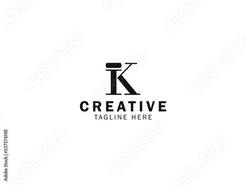 ik letter monogram logo