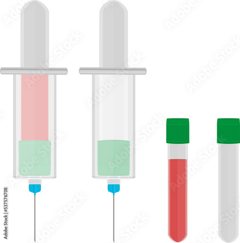big set different types of syringes