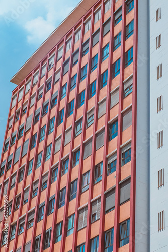 Apartment building in orange colour