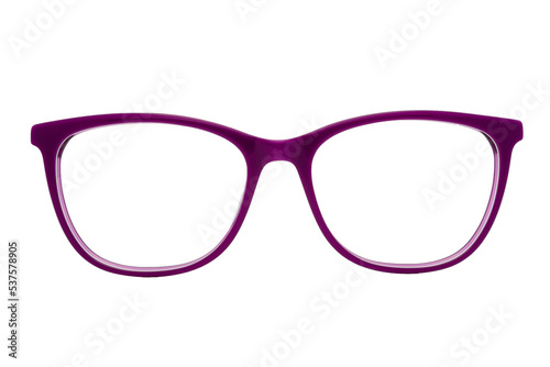 Eyeglass frames, lenses, various colors, both metal and plastic, on a beautiful colored background.