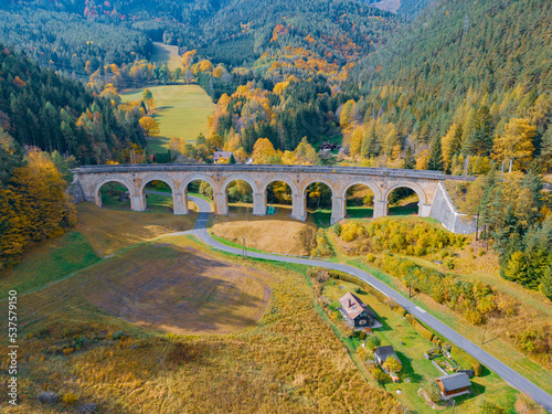 Die Semmeringbahn und 20-Schilling-Blick von oben