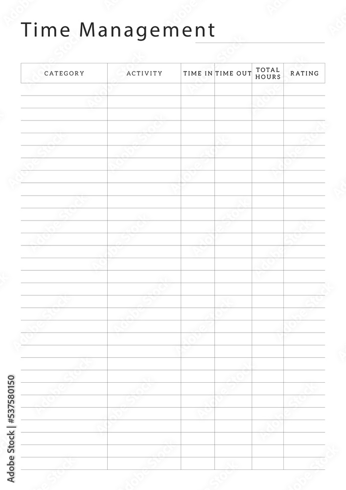 Time Management tracker Time Management tracker