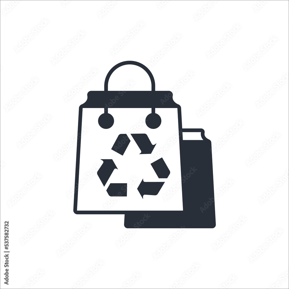 recycling bag thin line icons. Vector illustration isolated on white. Editable stroke recycling bag thin line icons. Vector illustration isolated on white. Editable stroke