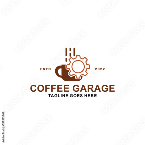  Workshop and cafe unique logo design