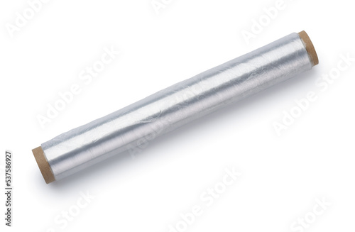 Top view of stretch food cling film roll