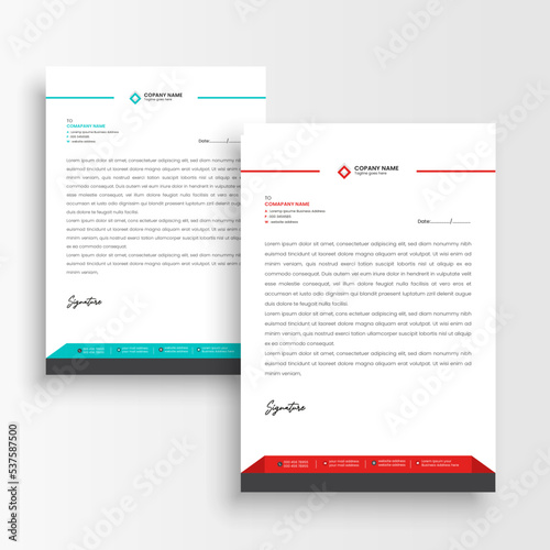 business letterhead template vector format