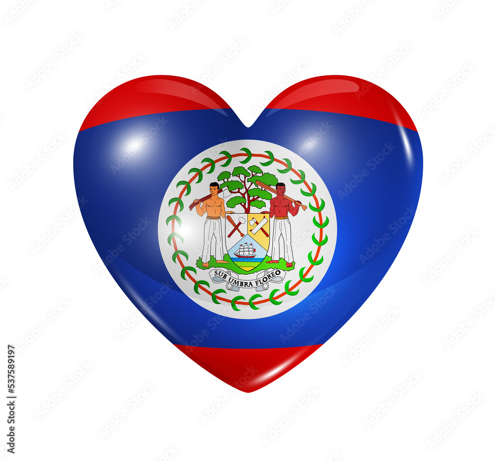 Love Belize, heart flag icon Love Belize, heart flag icon