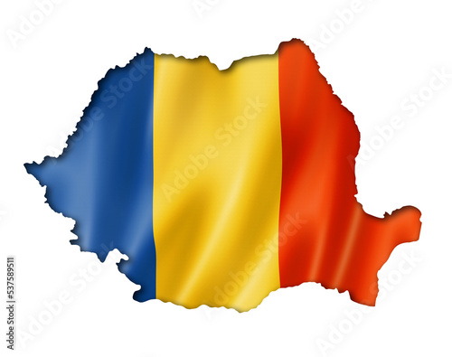 Fotografie Romanian flag map