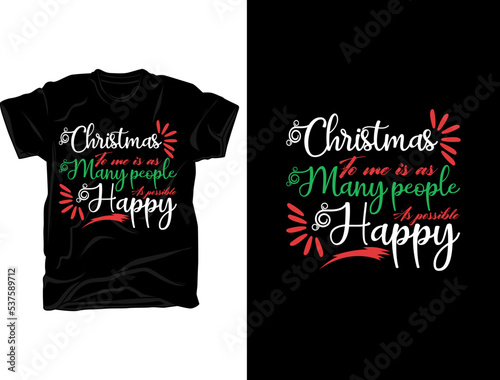 New Christmas typography t-shirt design
