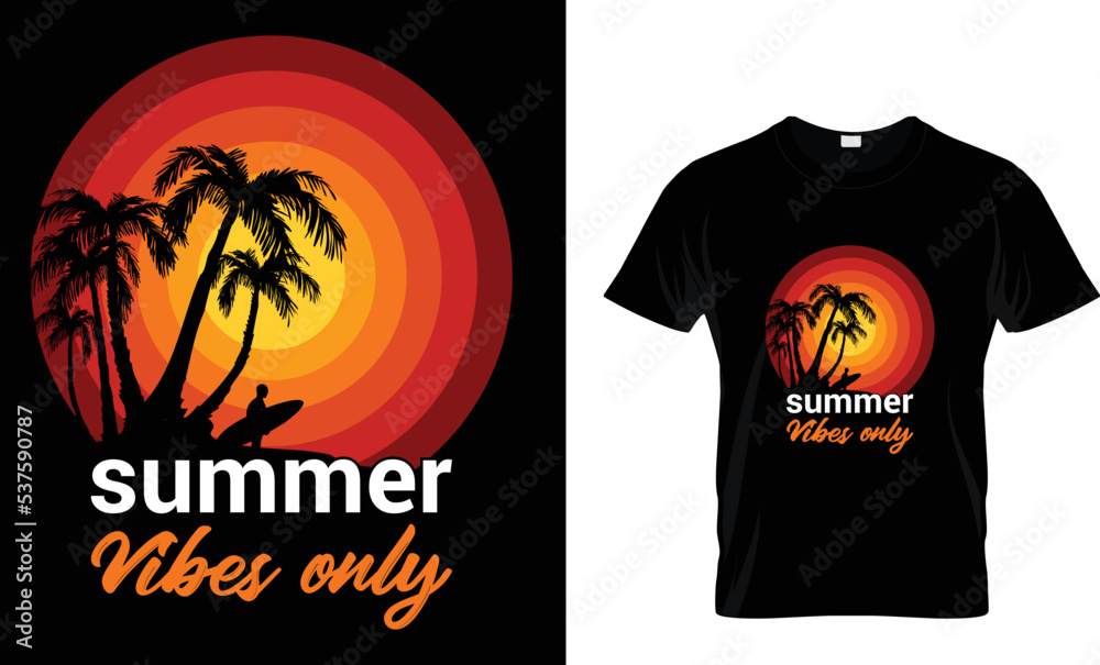 summer vibes only t-shirt design tamalate