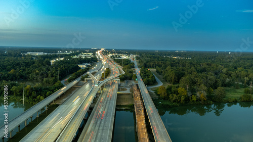 Rush Hour Traffic in Houston, Texas.