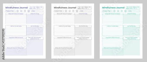 Mindfulness Journal KDP interior 2023 print template design
