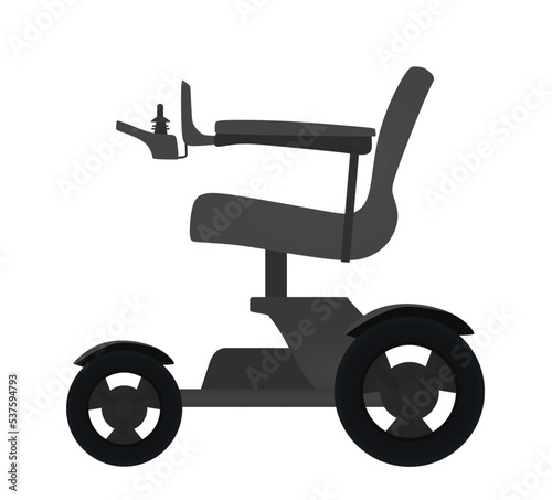Electric wheel chair. vector illustration