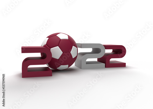 Fototapeta Naklejka Na Ścianę i Meble -  3d football 2022