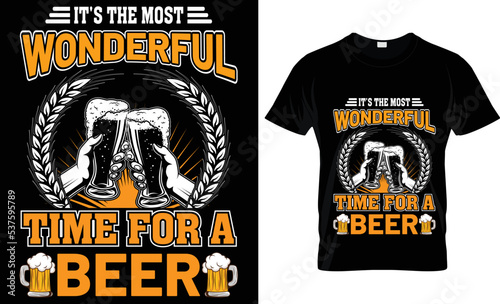 it's the most wonderful time for a beer t-shirt design.