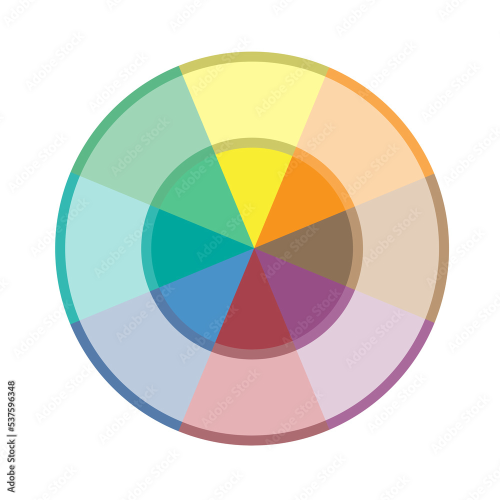 Obraz premium Isolated pie chart with eight positions. 