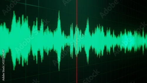 Timeline. Sound wave. Running audio track.	
