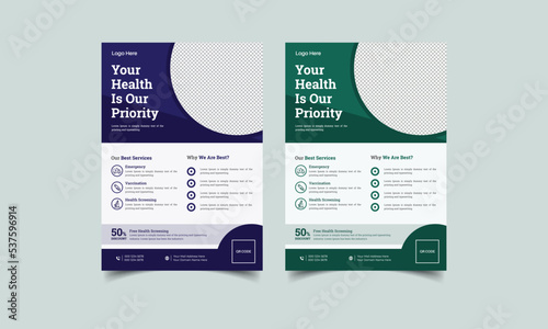 Medical flyer template.
