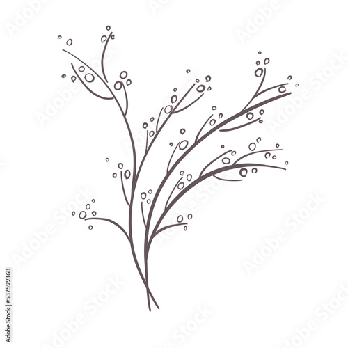 abstract background. minimalistic flower graphic sketch drawing  trendy tiny tattoo design  floral botanic element