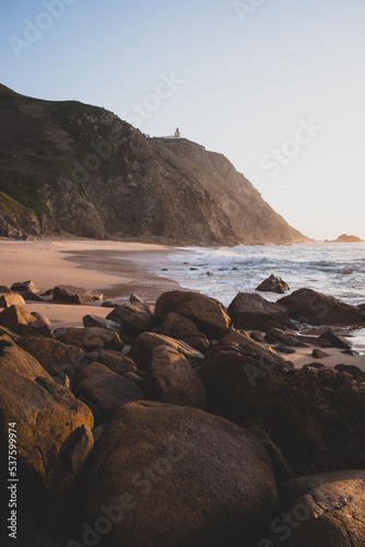 Beautiful beaches by the ocean in Portugal photo