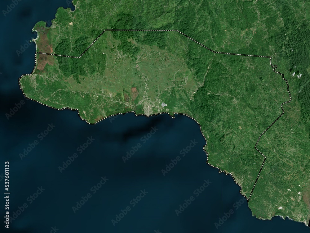 Westmoreland, Jamaica. Low-res satellite. No legend