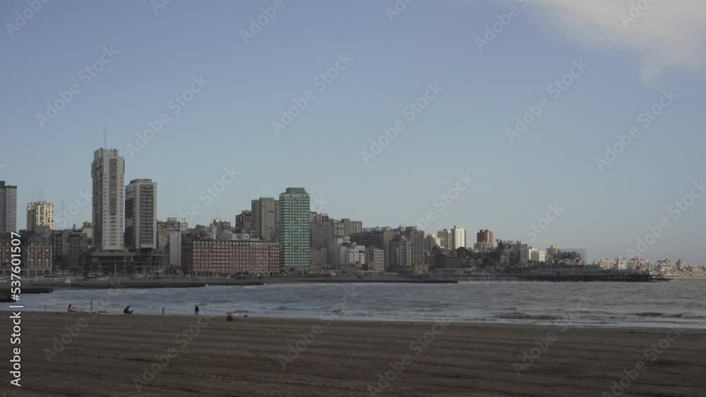 Panoramic of Mar Del Plata coast Panoramic of Mar Del Plata coast